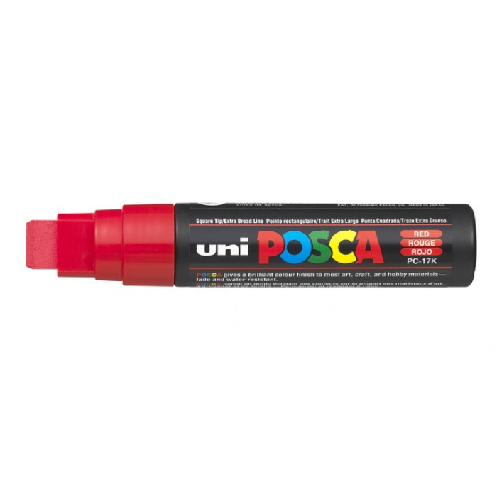 Verfstift Posca PC17K extra breed rechthoek rood