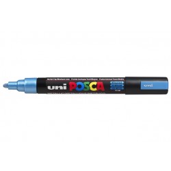 Verfstift Posca PC5M medium metallic blauw