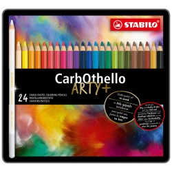Kleurpotloden STABILO CarbOthello kalkpastel assorti blik à 24 stuks