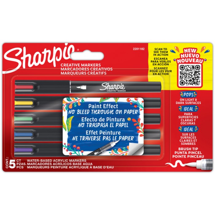 Brushstift Sharpie Creatieve marker assorti blister à 5 stuks