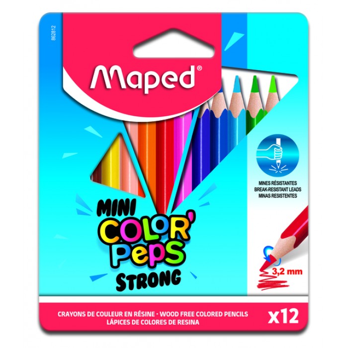 Kleurpotlood Maped Color'Peps Mini Strong set á 12 kleuren