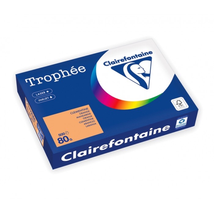 Kopieerpapier Trophée A4 80gr oranje 500 vel