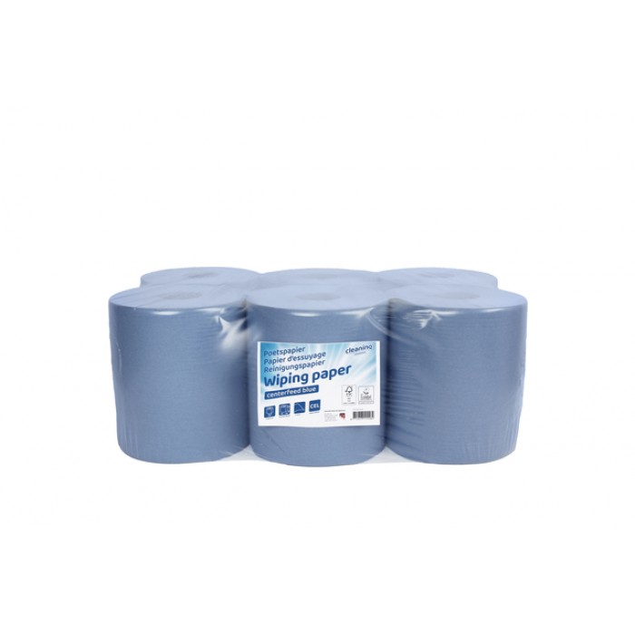 Poetspapier Cleaninq midi 1-laags 20cmx300m blauw