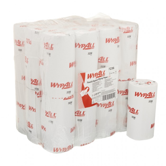 Poetsrol WypAll L10 1-laags 24cmx76m 24 stuks à 165 vel wit 7236