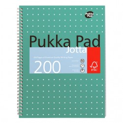 Collegeblok Pukka Pad Jotta A4 lijn 4-gaats 200 pagina's 80gr groen