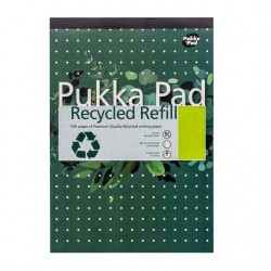 Schrijfblok Pukka Pad Recycled A4 lijn 4-gaats 100 vel 80gr