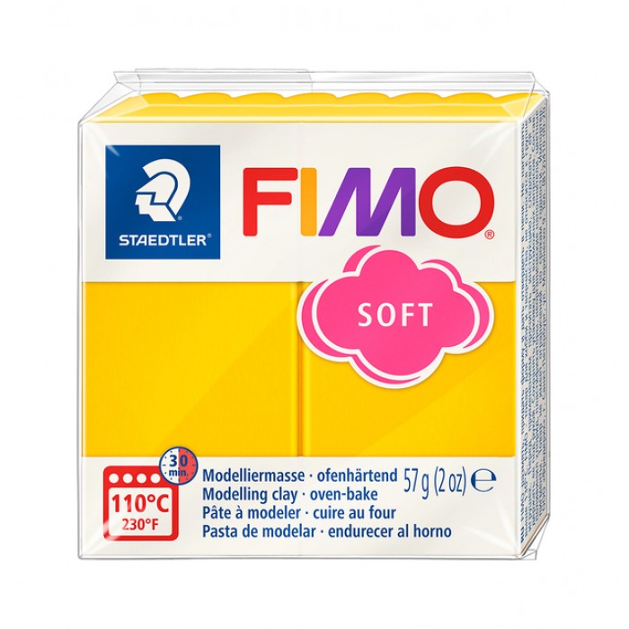 Boetseerklei Fimo soft 57 gram zonnegeel