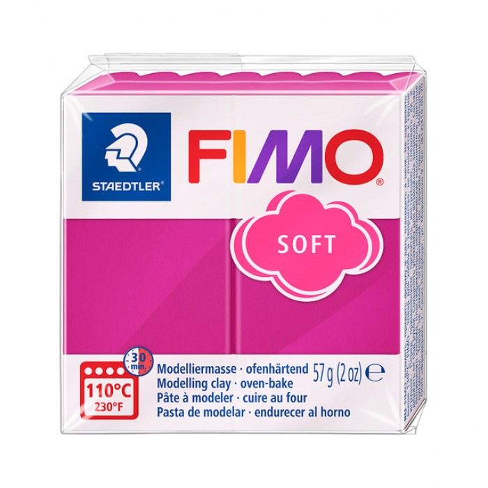 Boetseerklei Fimo soft 57 gram framboos