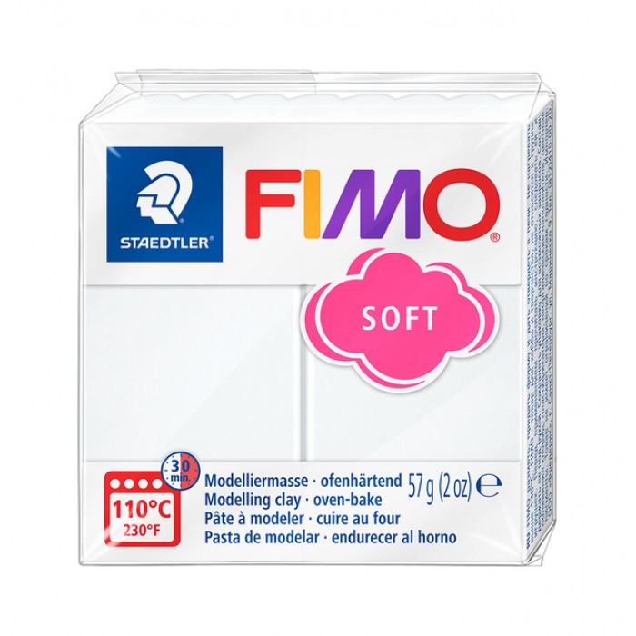 Boetseerklei Fimo soft 57 gram wit