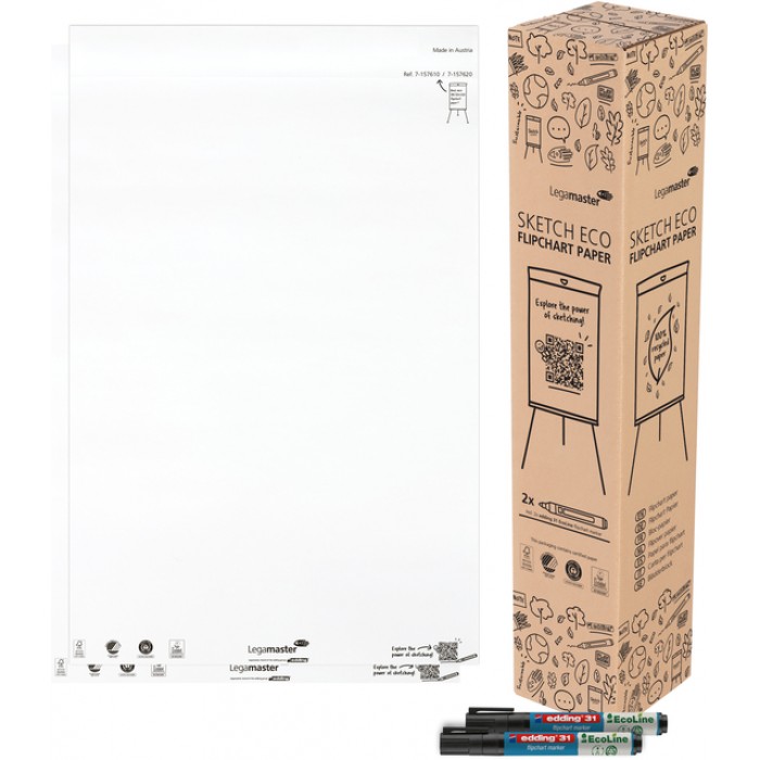 Flipoverpapier Legamaster SKETCH ECO blanco 2x 50 vellen