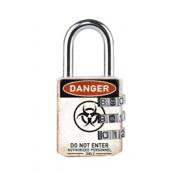 Hangslot Masterlock 3-cijfer combinatie 30mm danger motief