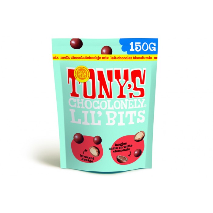 Chocolade Tony's Chocolonely Lil' Bits melk koekje mix 150 gram