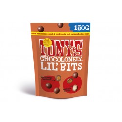 Chocolade Tony's Chocolonely Lil' Bits melk karamel zeezout & cookie 150 gram