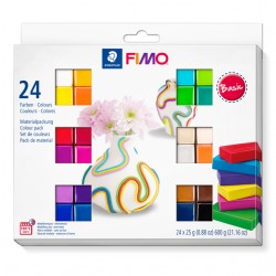 Boetseerklei Fimo soft set colour pack 24 kleuren