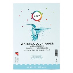 Aquarelblok Qrea A5 20vel 200gr gelijmd