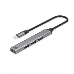 Hub ACT USB-C 3x USB-A 2.0 en 1x USB-A 3.0