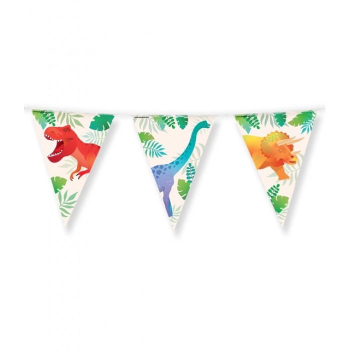 Party Flags foil Dino