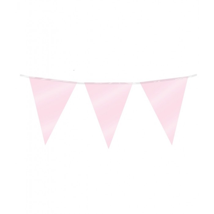 Party Flag Foil Baby Pink