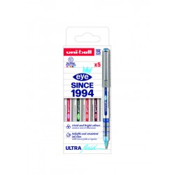 Rollerpen Uni-ball Eye UB157 medium assorti 5 stuks