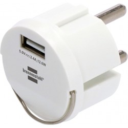 Stopcontactadapter Brennenstuhl USB A 2.4A wit