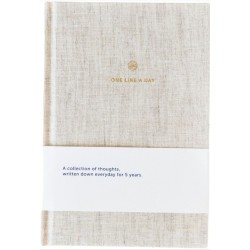 Dagboek A-Journal One Line A Day Linen lijn
