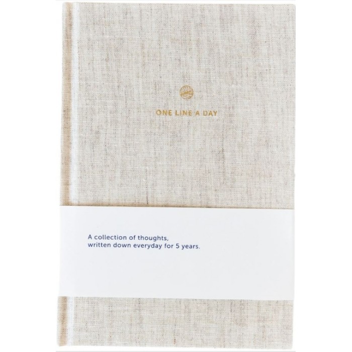 Dagboek A-Journal One Line A Day Linen lijn