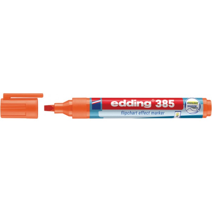 Viltstift edding 385 flipover penseelpunt oranje
