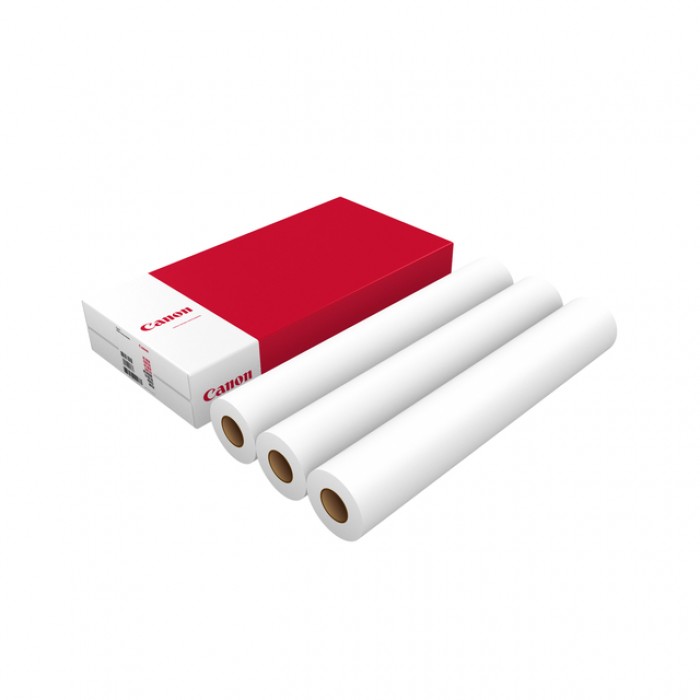 Inkjetpapier Canon 610mmx50m 75gr standaard 3 rollen