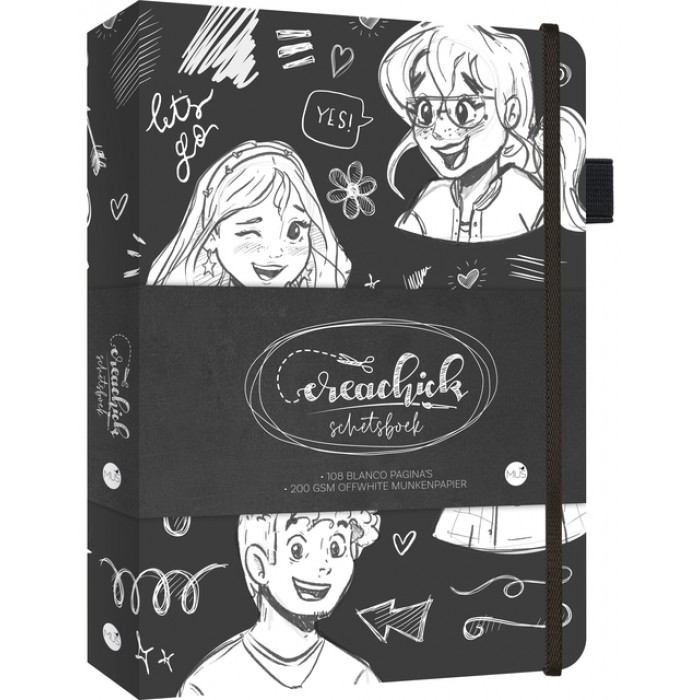 Schetsboek CreaChick Black