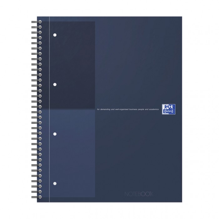 Spiraalblok Oxford International Notebook A4+ lijn blauw