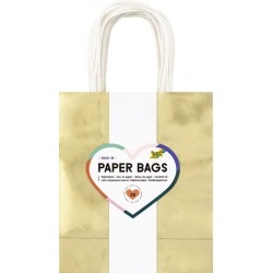 Cadeautas Folia goud kraft 24x31x12cm 20 stuks