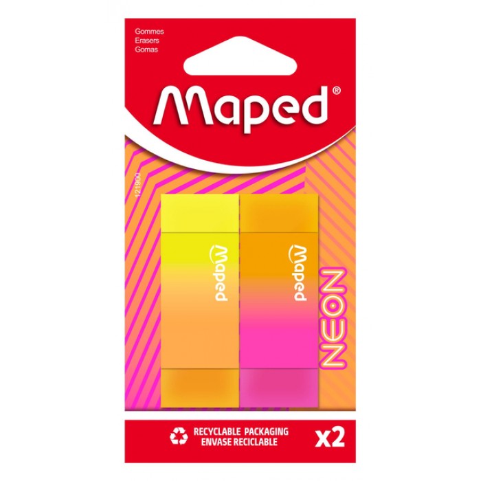 Gum Maped Neon set à 2 stuks assorti