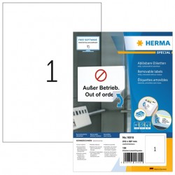 Etiket HERMA 10315 210x297mm wit 100 etiketten