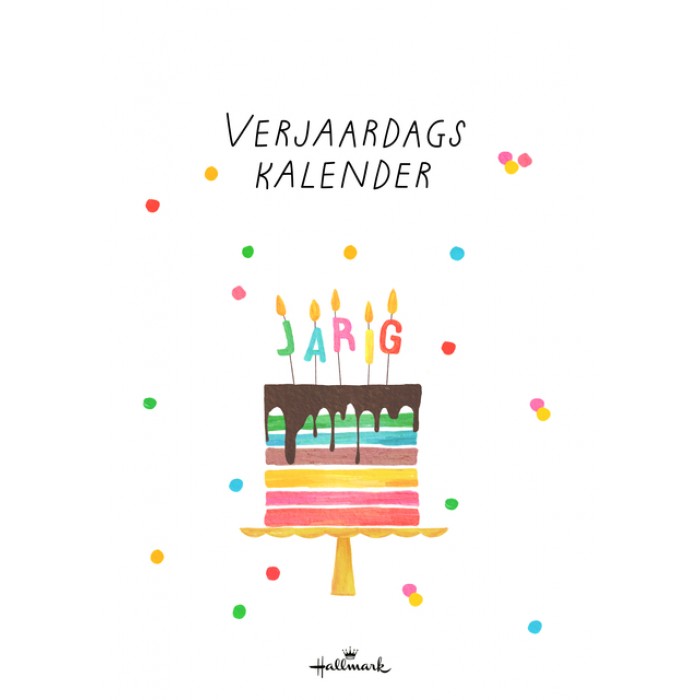 Verjaardagskalender kort Pretty Cute 21x30cm