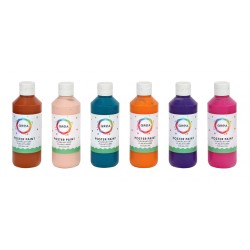 Plakkaatverf Qrea set à 6 fun kleuren 250ml