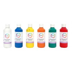 Vingerverf Qrea set à 6 kleuren 250ml