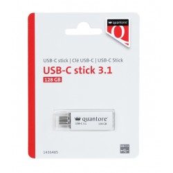 USB-stick Quantore USB-C 128GB 3.1 zilver