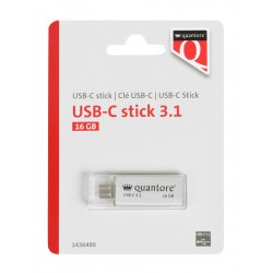 USB-stick Quantore USB-C 16GB 3.1 zilver
