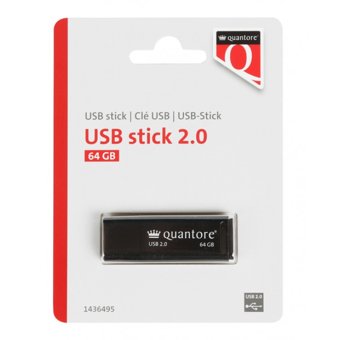 USB-stick Quantore 64GB 2.0 zwart