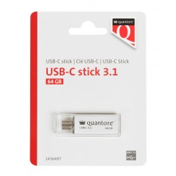 USB-stick Quantore USB-C 64GB 3.1 zilver