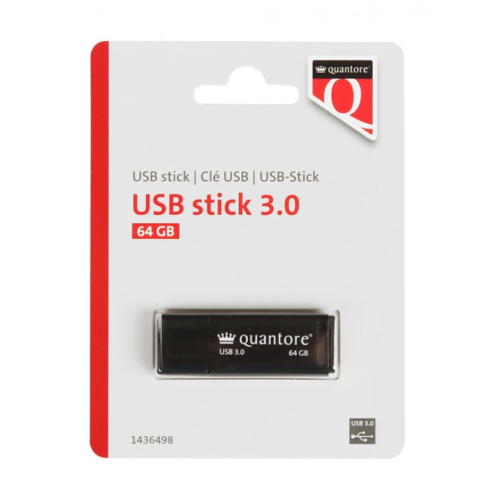 USB-stick Quantore 64GB 3.0 zwart