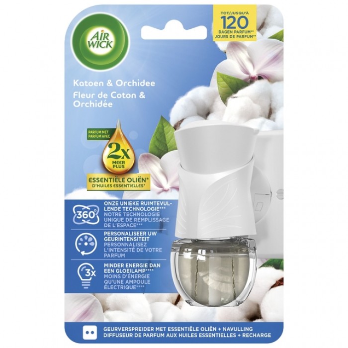 Luchtverfrisser AirWick Electrical Soft Cotton Flower Starter Kit 19ml