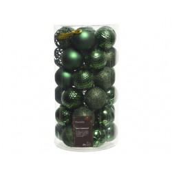 Kerstballen Decoris assorti dennengroen koker à 37 stuks