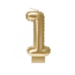 Foil balloon candle gold 1