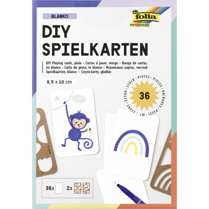 Speelkaarten Folia Blanco 6.5x10cm pak à 36 stuks