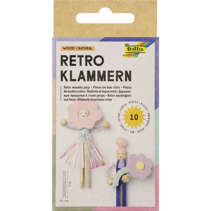 Wasknijper Folia retro pak à 10 stuks