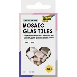 Mozaieksteentjes Folia 10x10mm glas iriserend