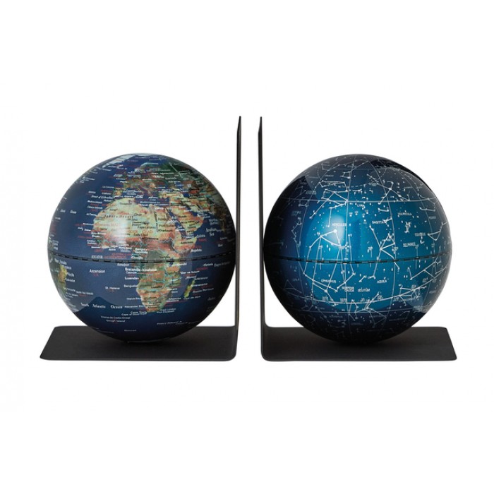 Boekensteun Troika met magnetische globes 13cm set à 2 stuks assorti