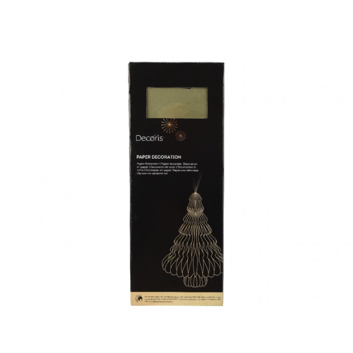 Kerstboom Decoris 3D papier groen 40cm