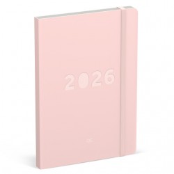 Agenda 2026 Lannoo bureau A5 QC Colour 7dagen/2pagina's roze